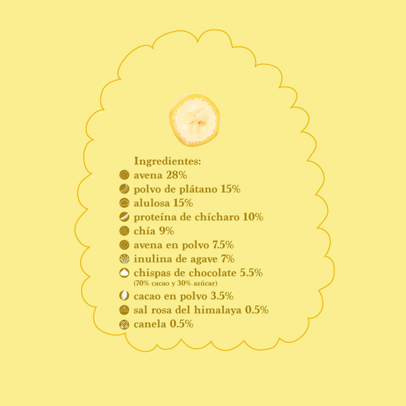 Overnight AVENA con chía- ChocoBanana 400g / Raíces del Huerto