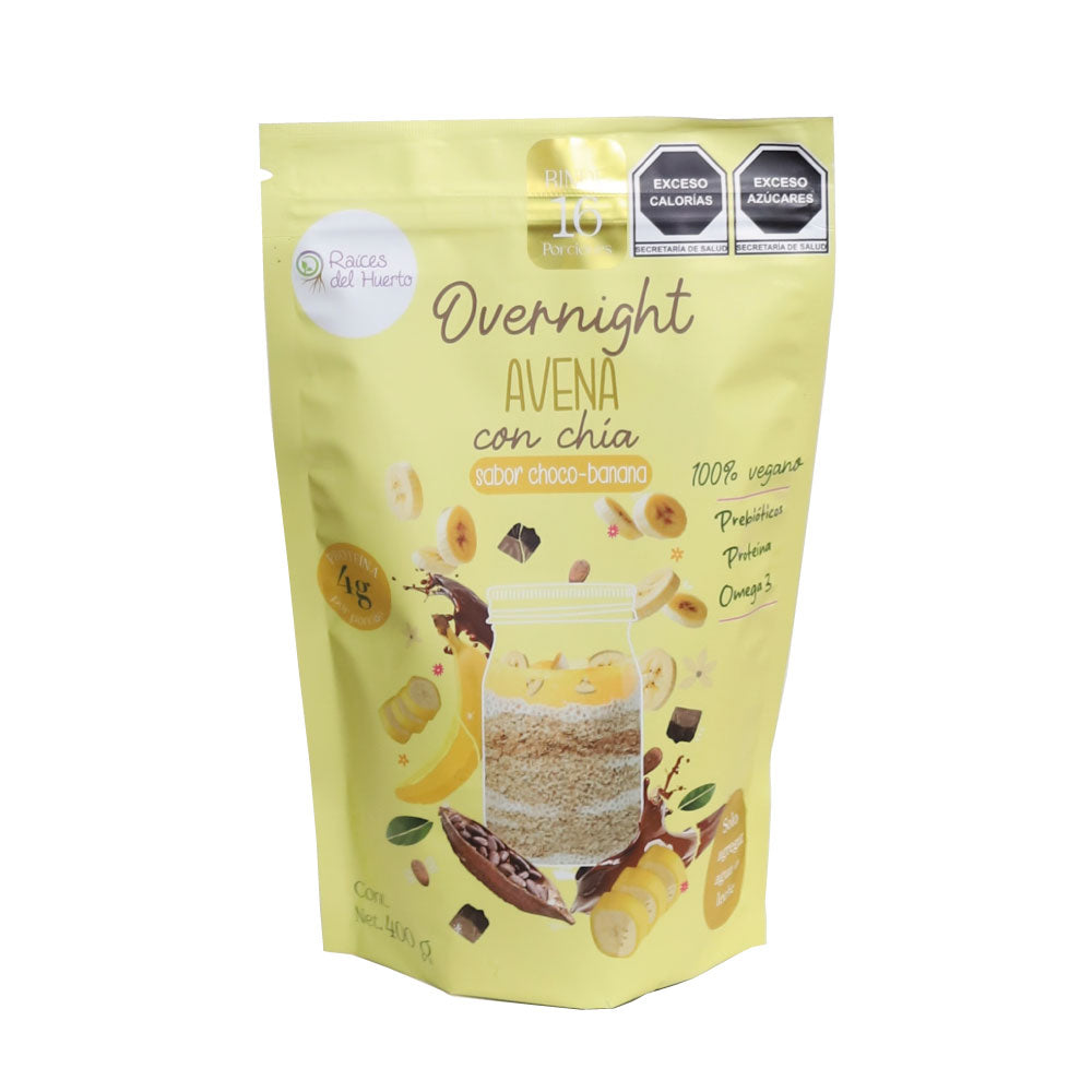 Overnight AVENA con chía- ChocoBanana 400g / Raíces del Huerto