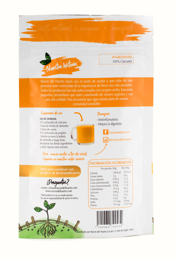 Cúrcuma 100g / Raíces del Huerto
