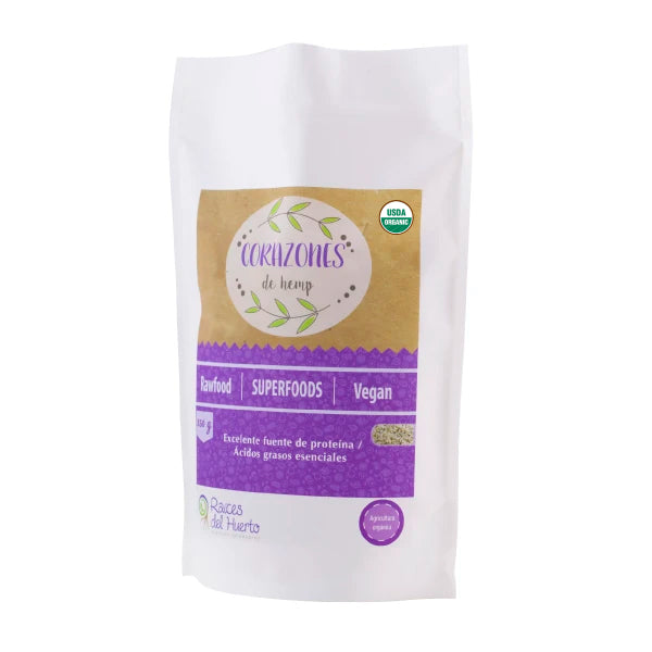 Corazones de semillas de cáñamo (hemp) orgánicos 350g / Raíces del Huerto