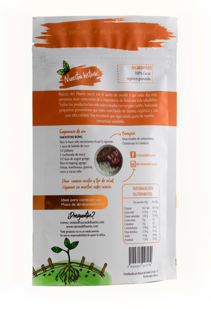 Cacao nibs 150g/ Raíces del Huerto
