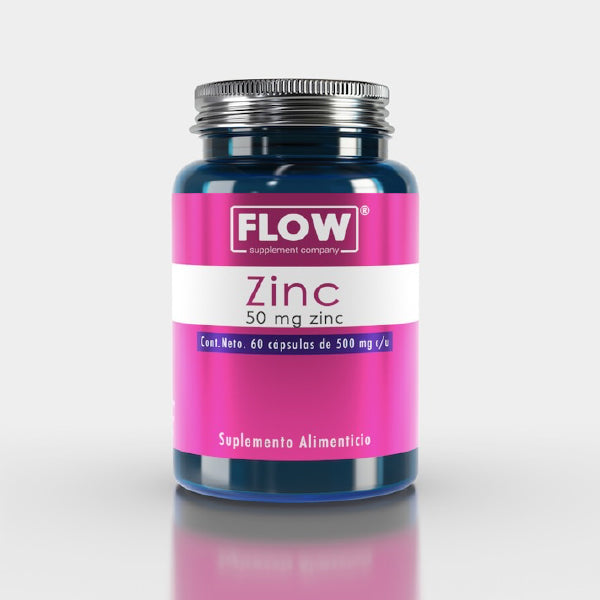 Zinc 60 cápsulas de 500 mg/ Flow